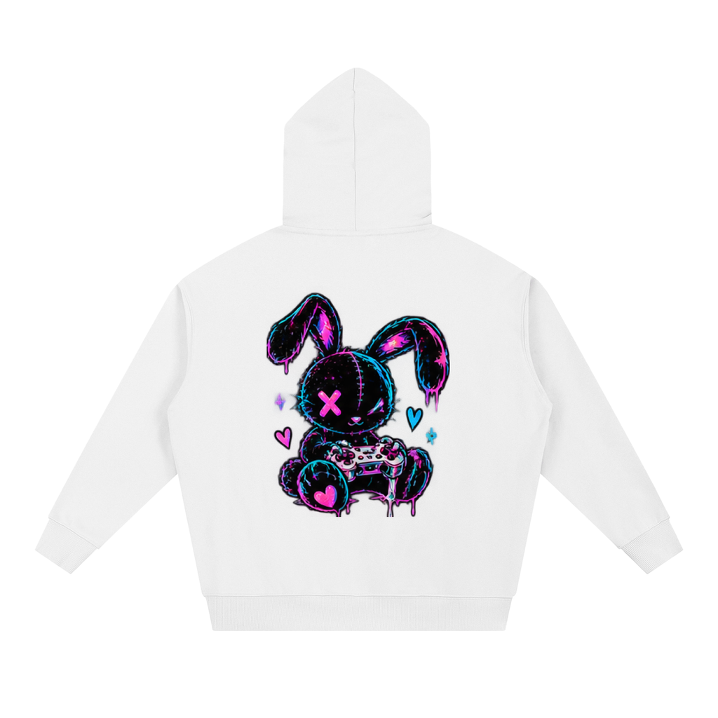 Haven X Pixel Riot – Glitch Bunny Adult Gaming Hoodie