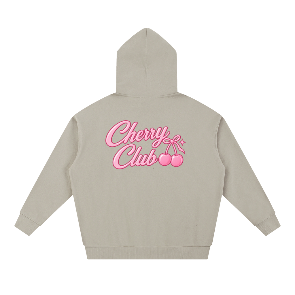 Cherry Club Signature Logo Boxy Heavyweight Hoodie | Haven x Cherry Club Collab