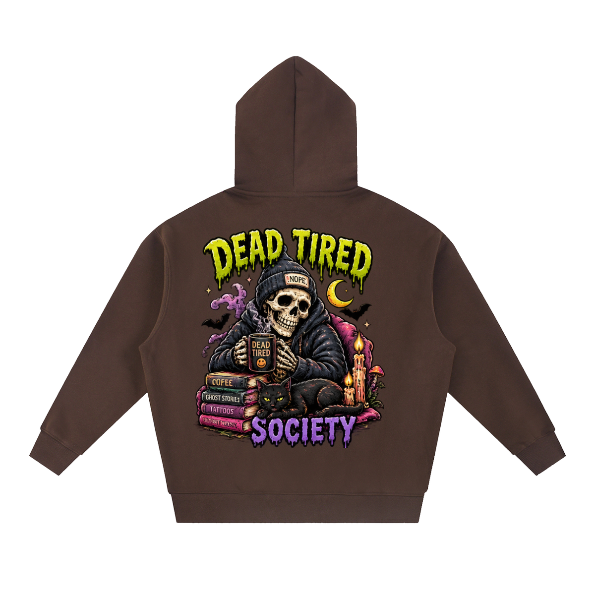 Dead Tired Society Boxy Oversized Hoodie | Haven Halloween Collection