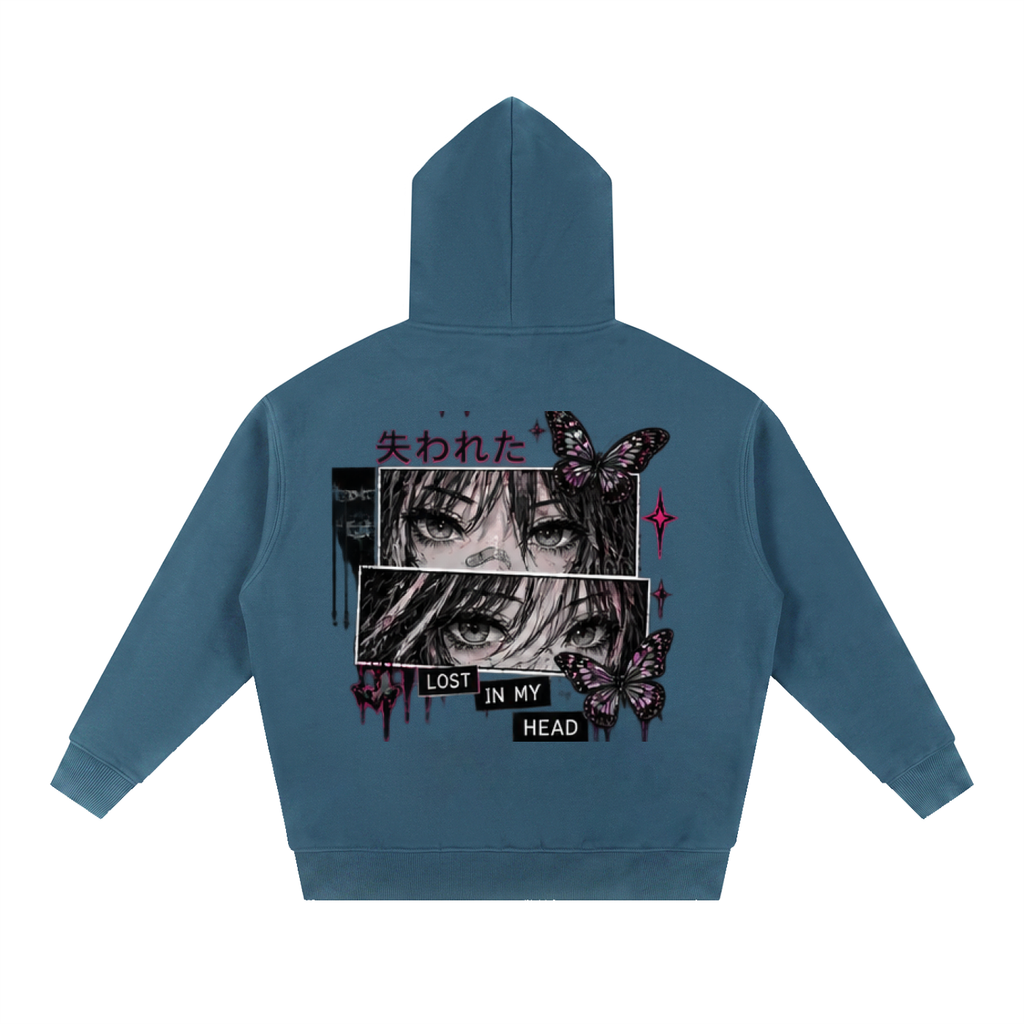 Lost In My Head Manga Oversized Hoodie | Haven x Static Hearts Collab