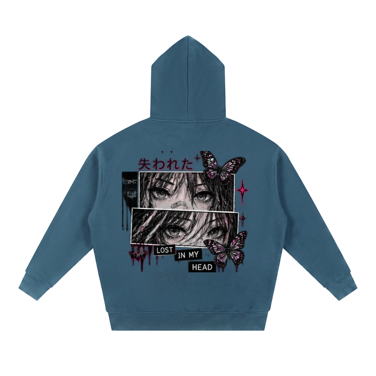 Lost In My Head Manga Oversized Hoodie | Haven x Static Hearts Collab