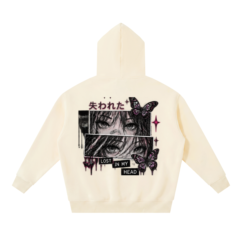 Lost In My Head Manga Oversized Hoodie | Haven x Static Hearts Collab