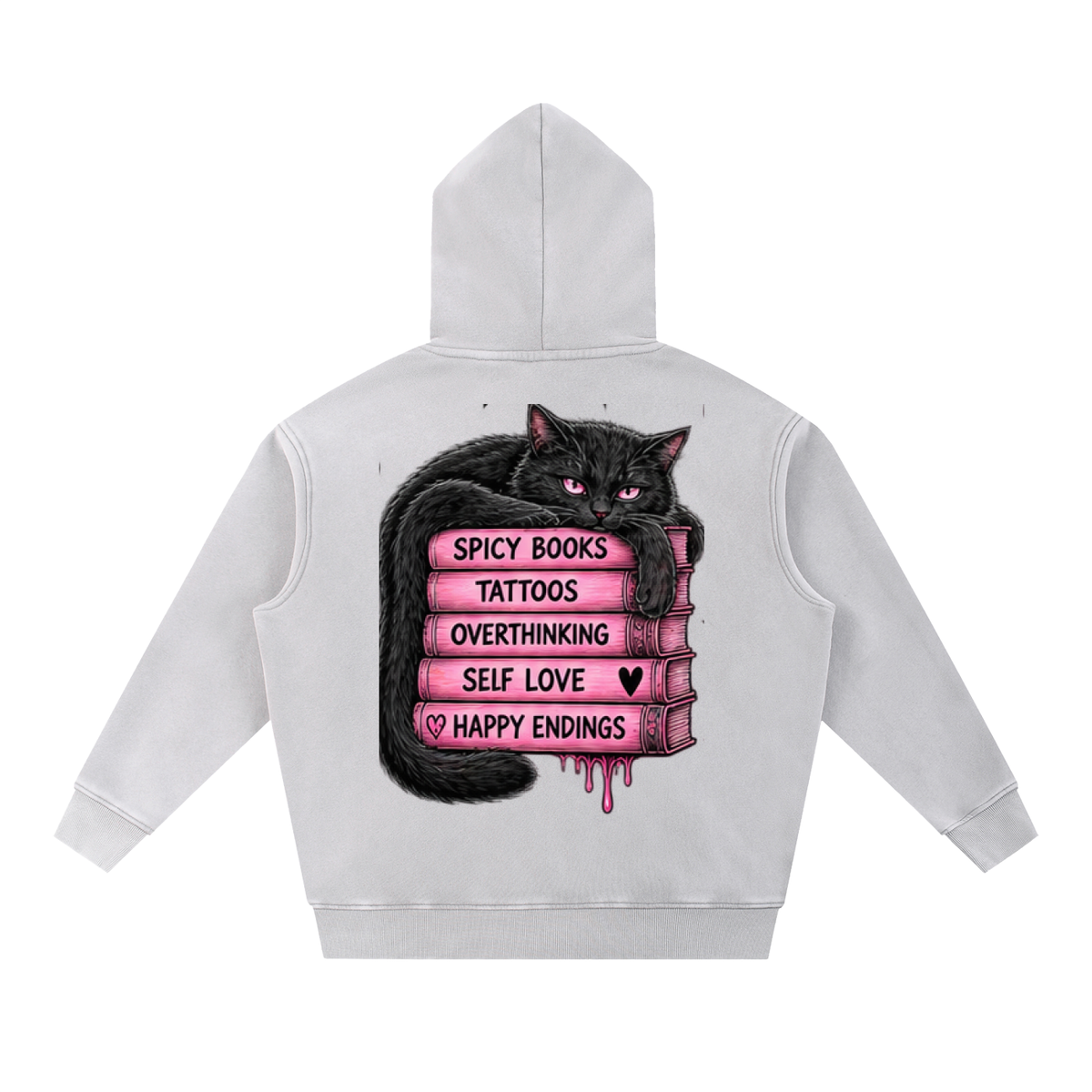 Spicy Books & Tattoos Snow Wash Oversized Hoodie