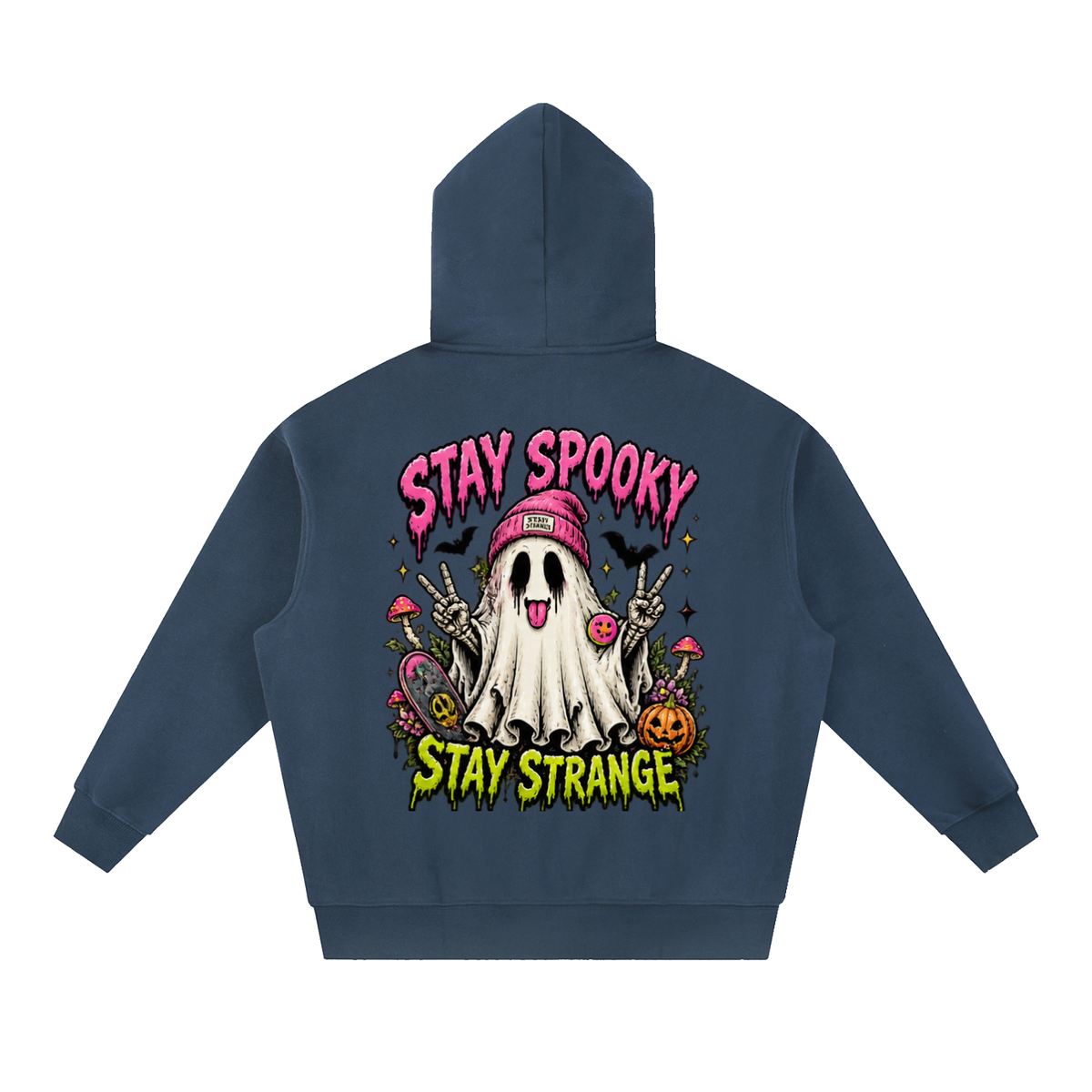 Stay Spooky Stay Strange Ghost Boxy Oversized Hoodie | Haven Halloween Collection