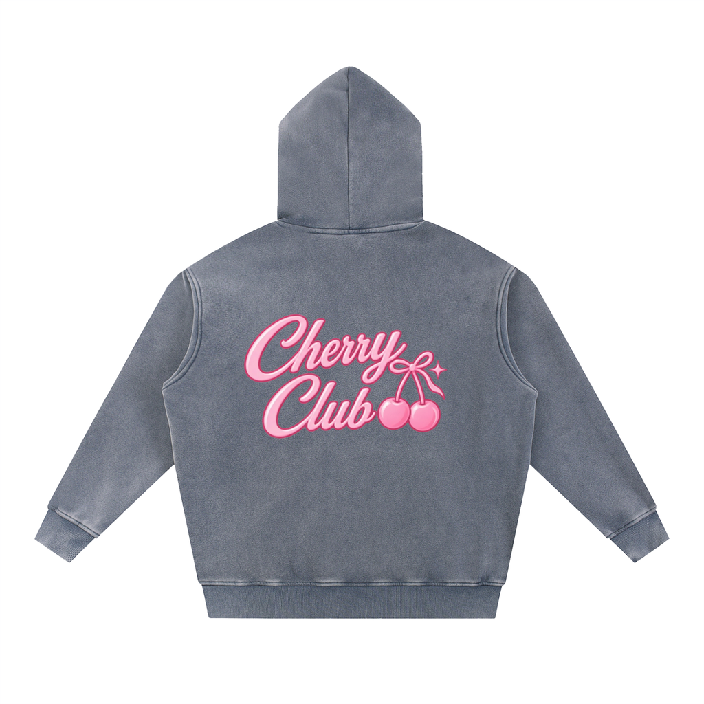 Cherry Club Signature Snowwash Oversized Hoodie | Haven x Cherry Club Collab