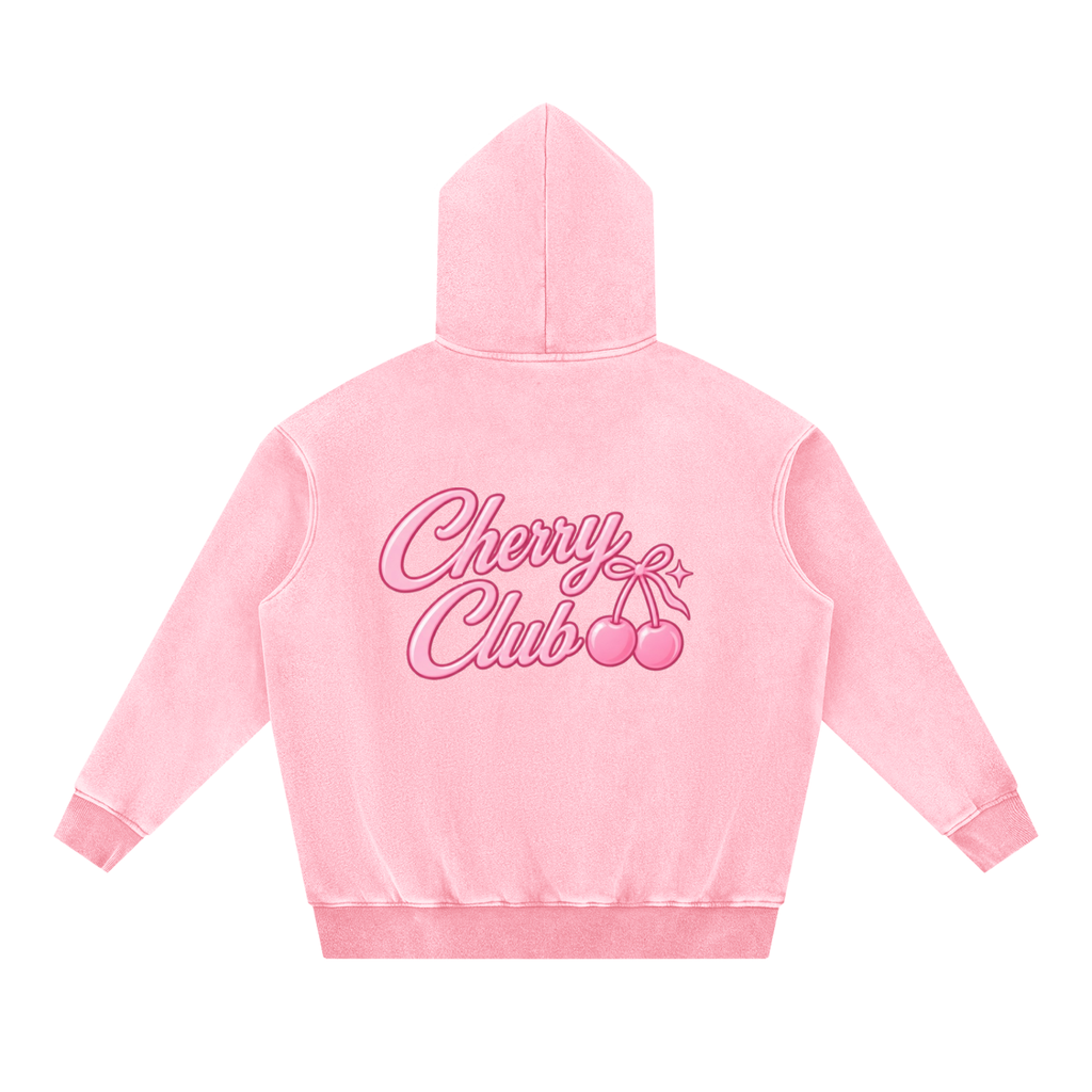 Cherry Club Signature Snowwash Oversized Hoodie | Haven x Cherry Club Collab