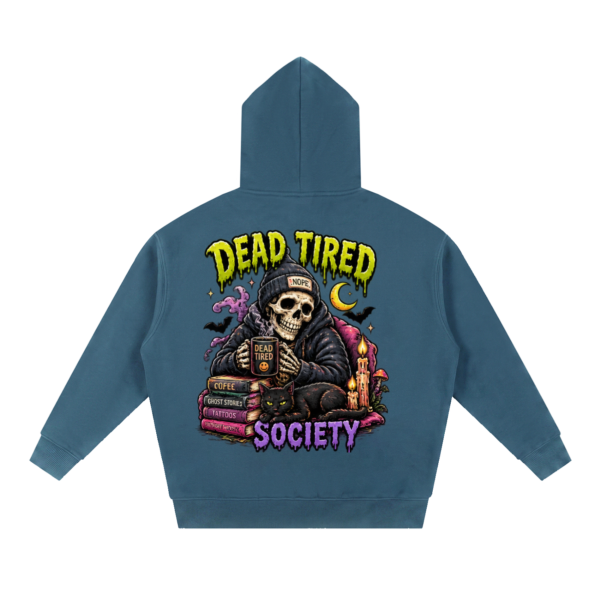 Dead Tired Society Boxy Oversized Hoodie | Haven Halloween Collection