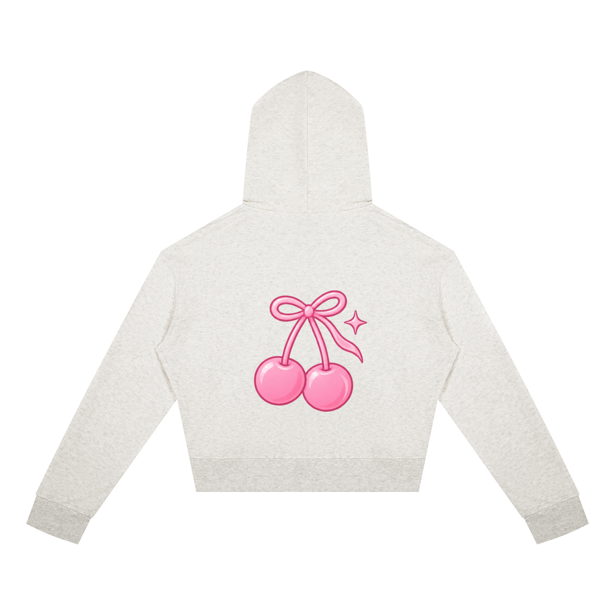 Cherry Club Logo Cropped Zip-Up Hoodie | Haven x Cherry Club Collab