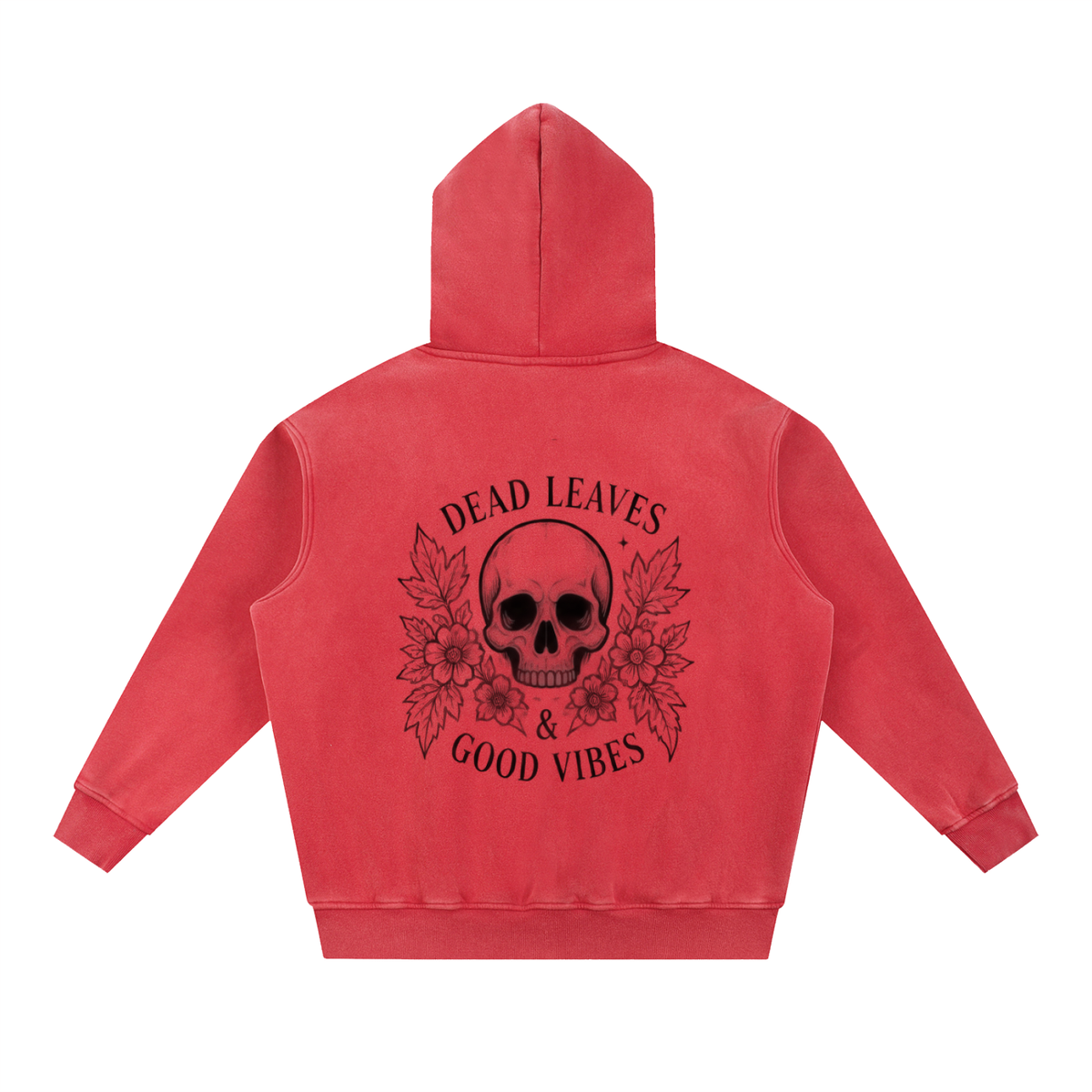 Dead Leaves & Good Vibes Snow Wash Oversized Hoodie | Haven After Autumn Collection