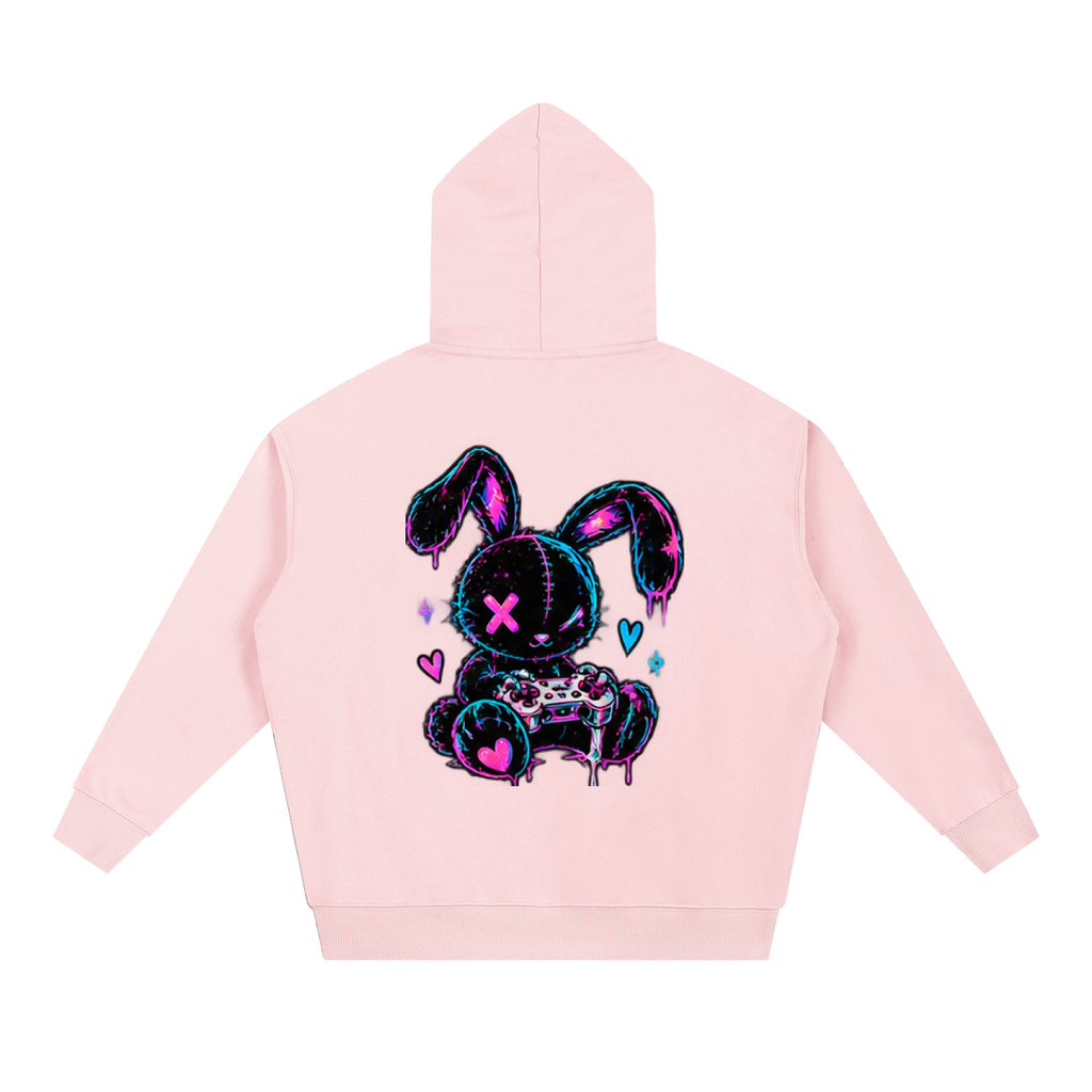 Haven X Pixel Riot – Glitch Bunny Adult Gaming Hoodie