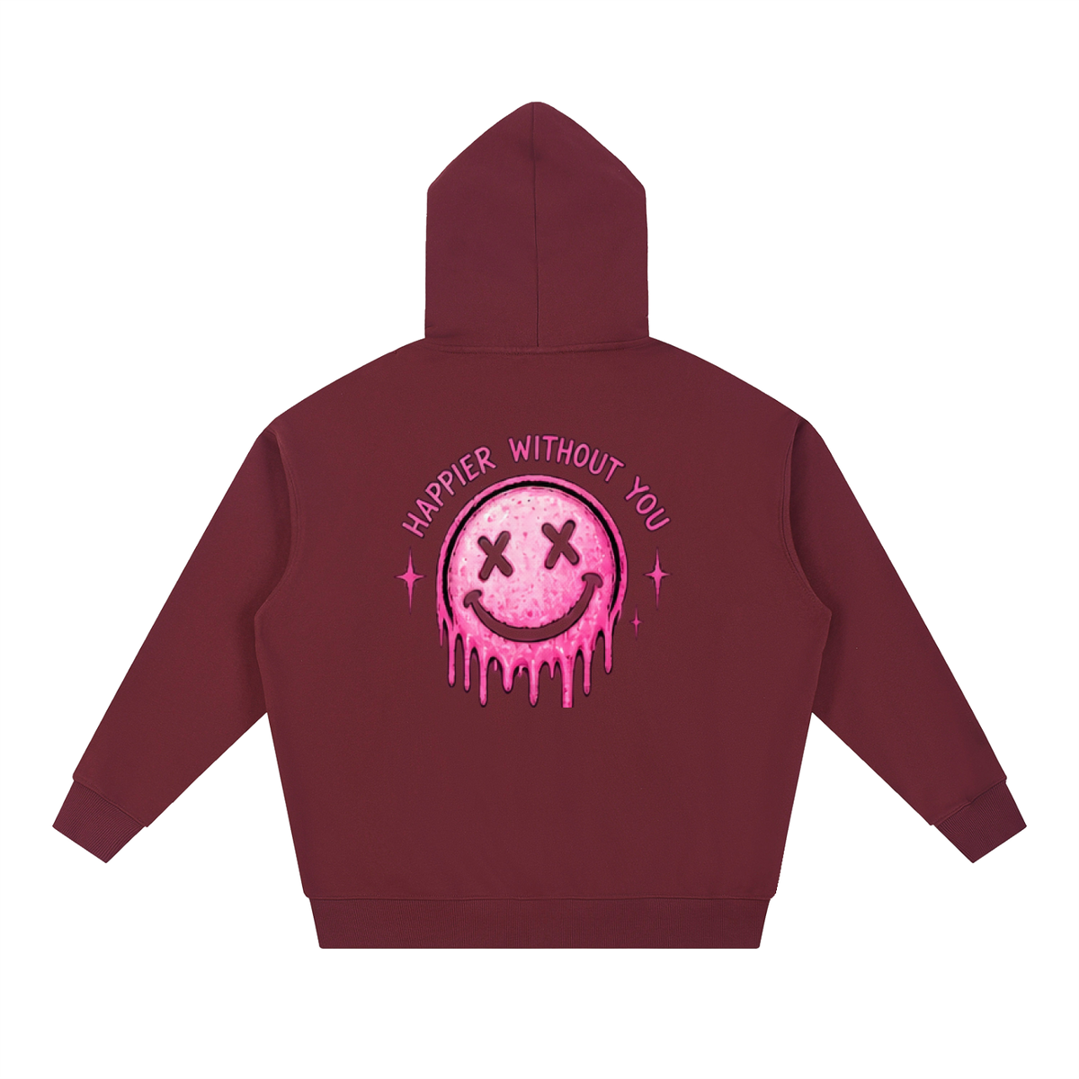 Happier Without You Front & Back Oversized Hoodie | Haven Unfiltered