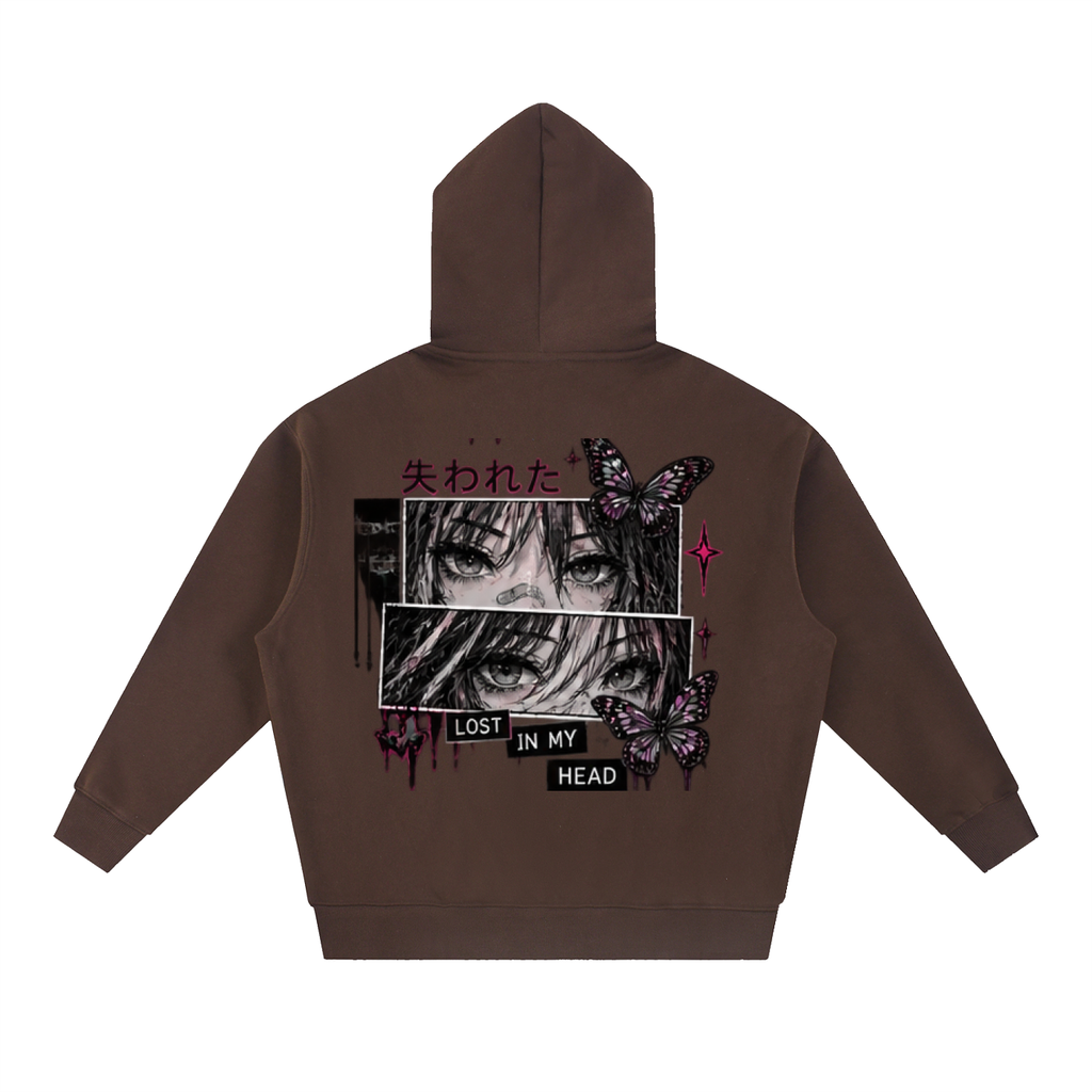 Lost In My Head Manga Oversized Hoodie | Haven x Static Hearts Collab