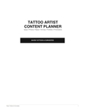 Tattoo Artist Content Creator Pack | Social Media & Content Planning Digital Download