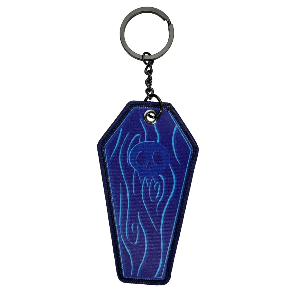 Haunted - Coffin Embroidered Keychain
