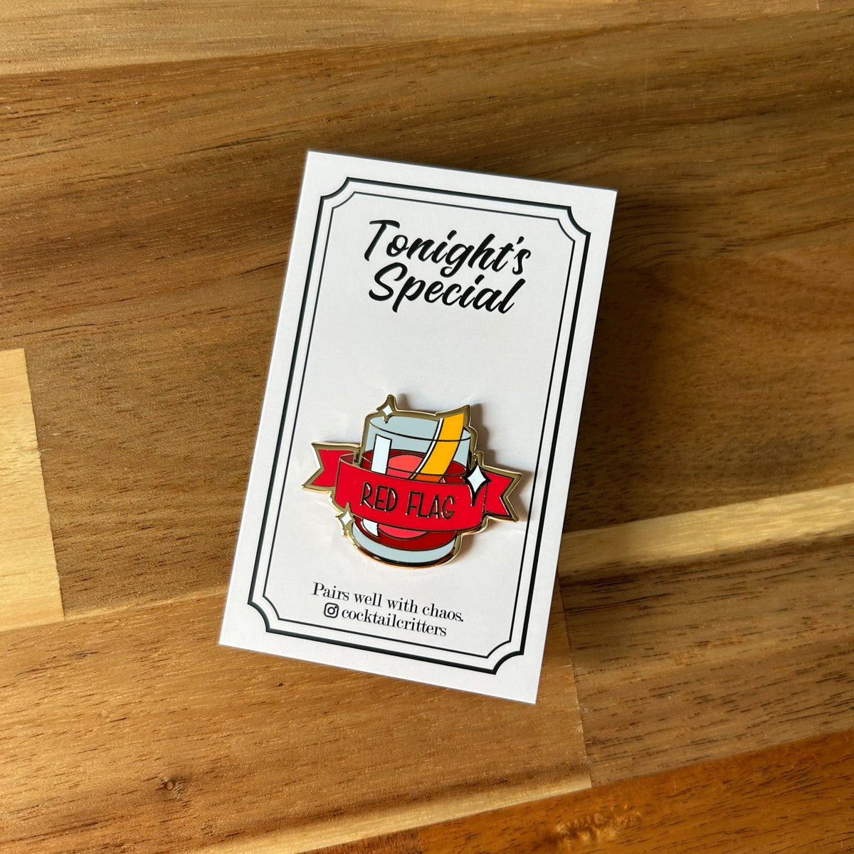 Negroni (Red Flag) Cocktail Pin