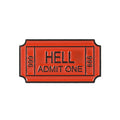 Ticket to Hell Enamel Pin