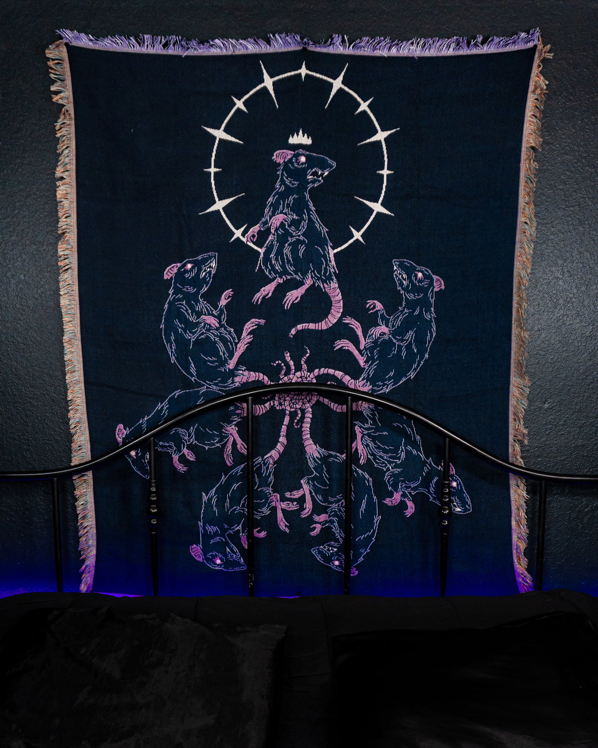 Rat King - Dark Folklore Woven Blanket