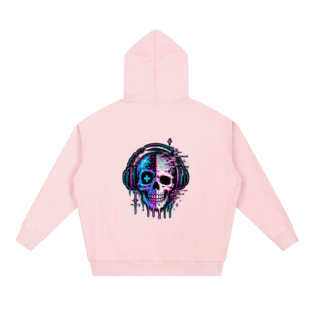 Haven X Pixel Riot – Neon Skull Adult Gaming Hoodie
