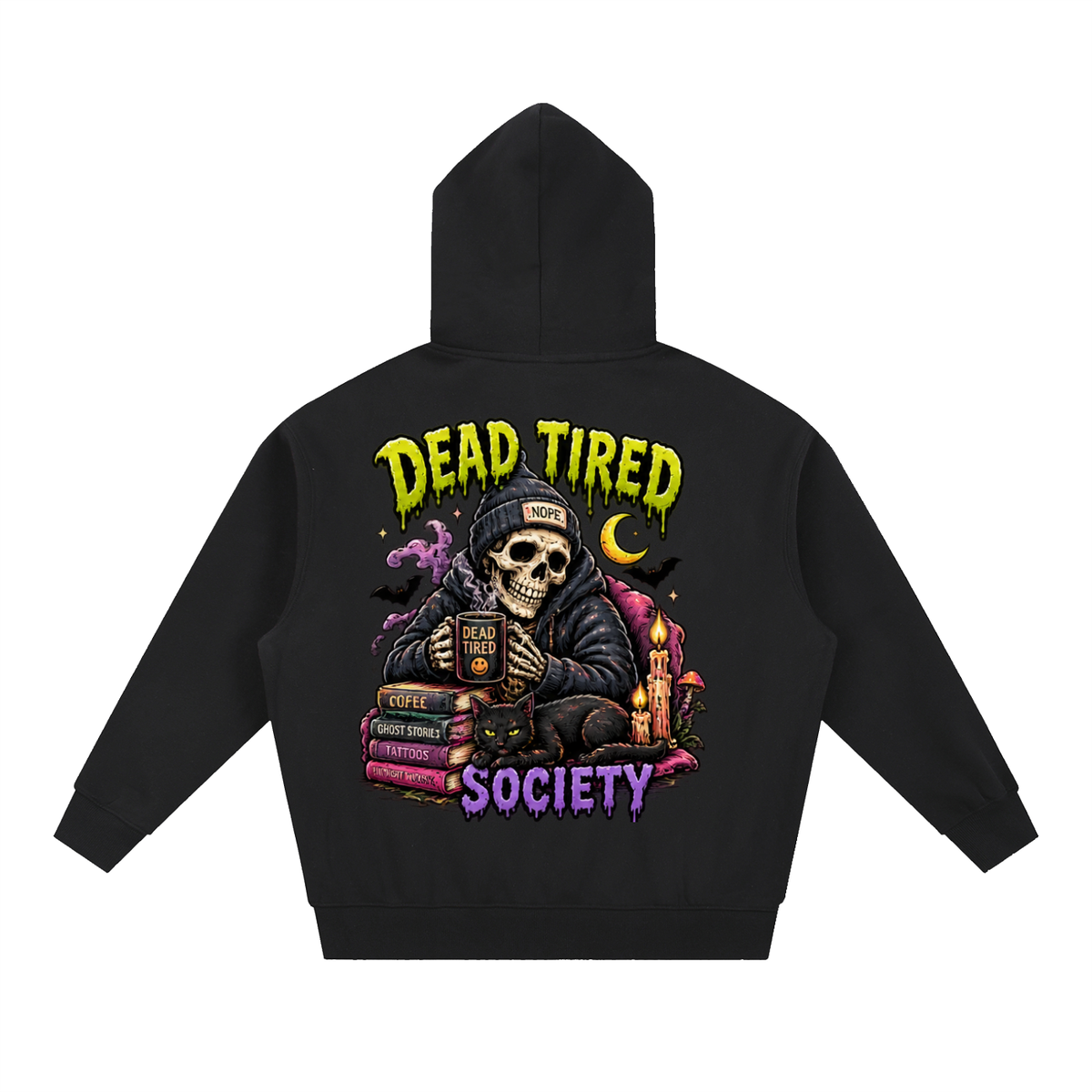 Dead Tired Society Boxy Oversized Hoodie | Haven Halloween Collection