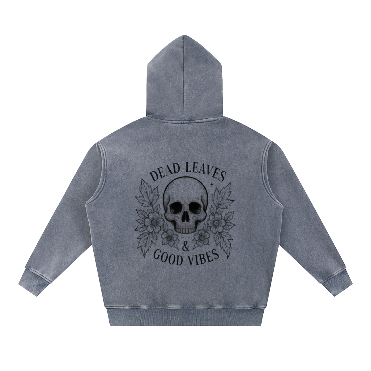 Dead Leaves & Good Vibes Snow Wash Oversized Hoodie | Haven After Autumn Collection