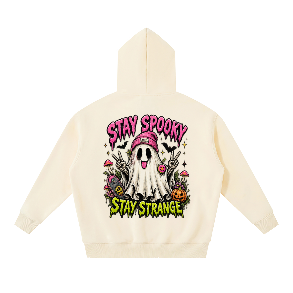 Stay Spooky Stay Strange Ghost Boxy Oversized Hoodie | Haven Halloween Collection