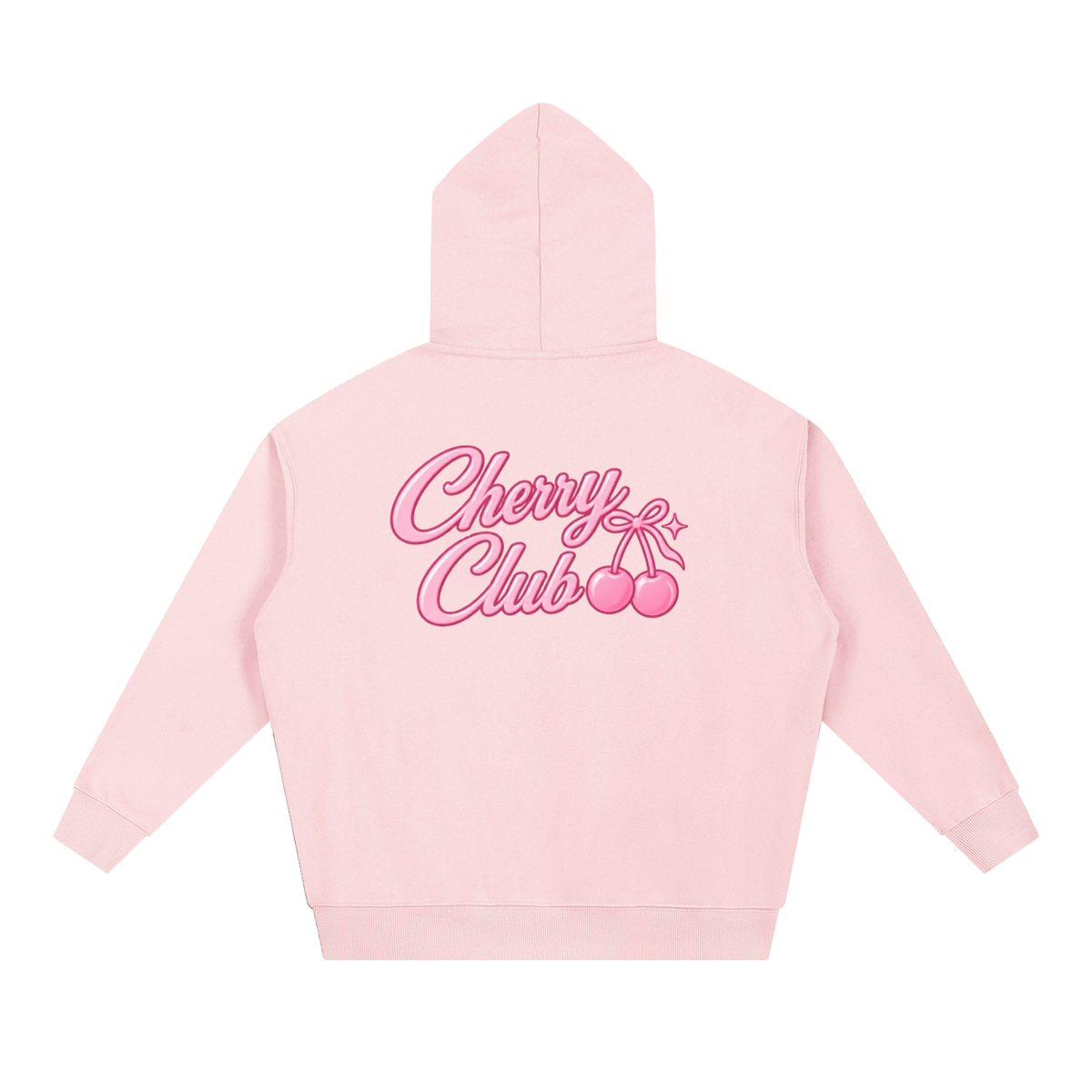 Cherry Club Signature Logo Boxy Heavyweight Hoodie | Haven x Cherry Club Collab