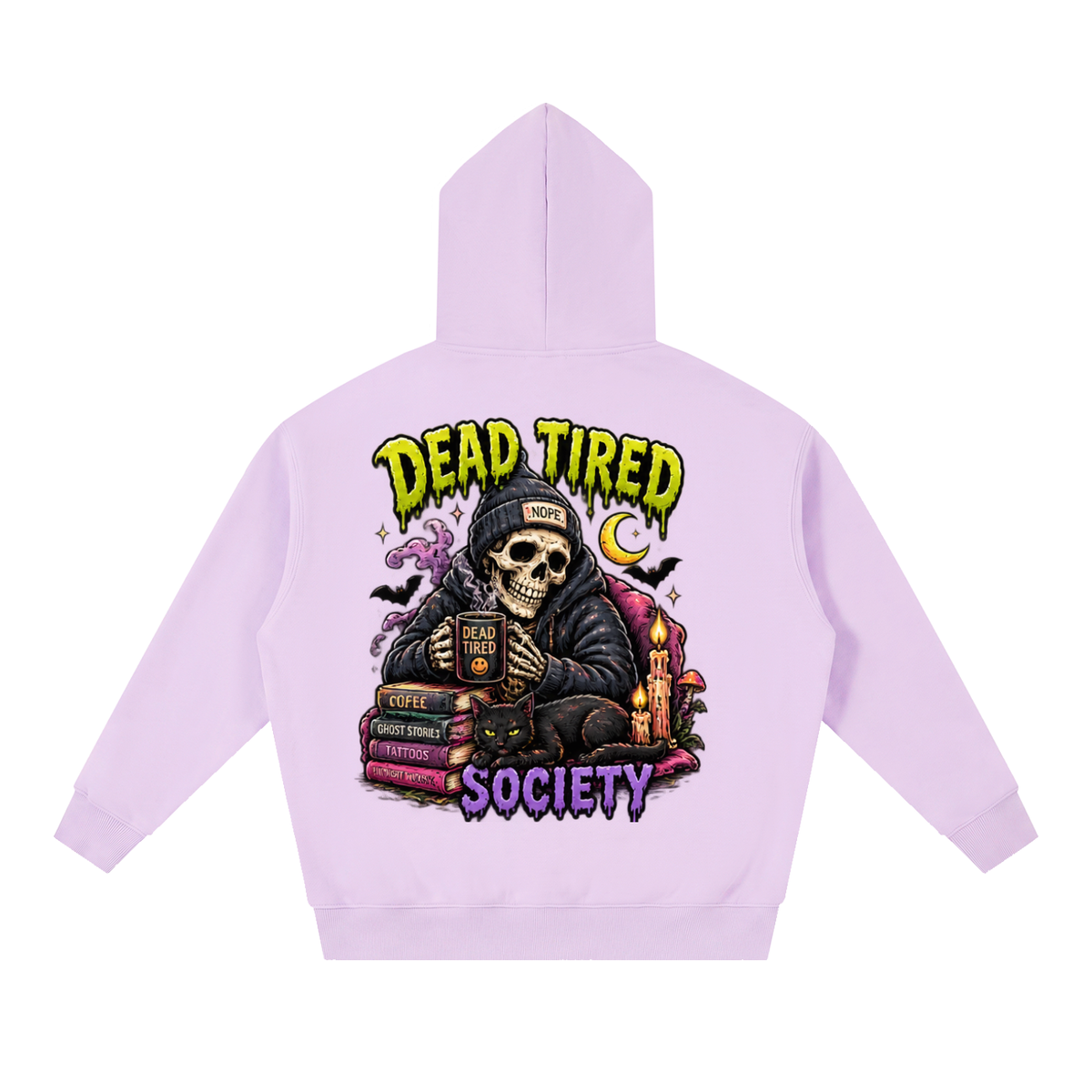 Dead Tired Society Boxy Oversized Hoodie | Haven Halloween Collection