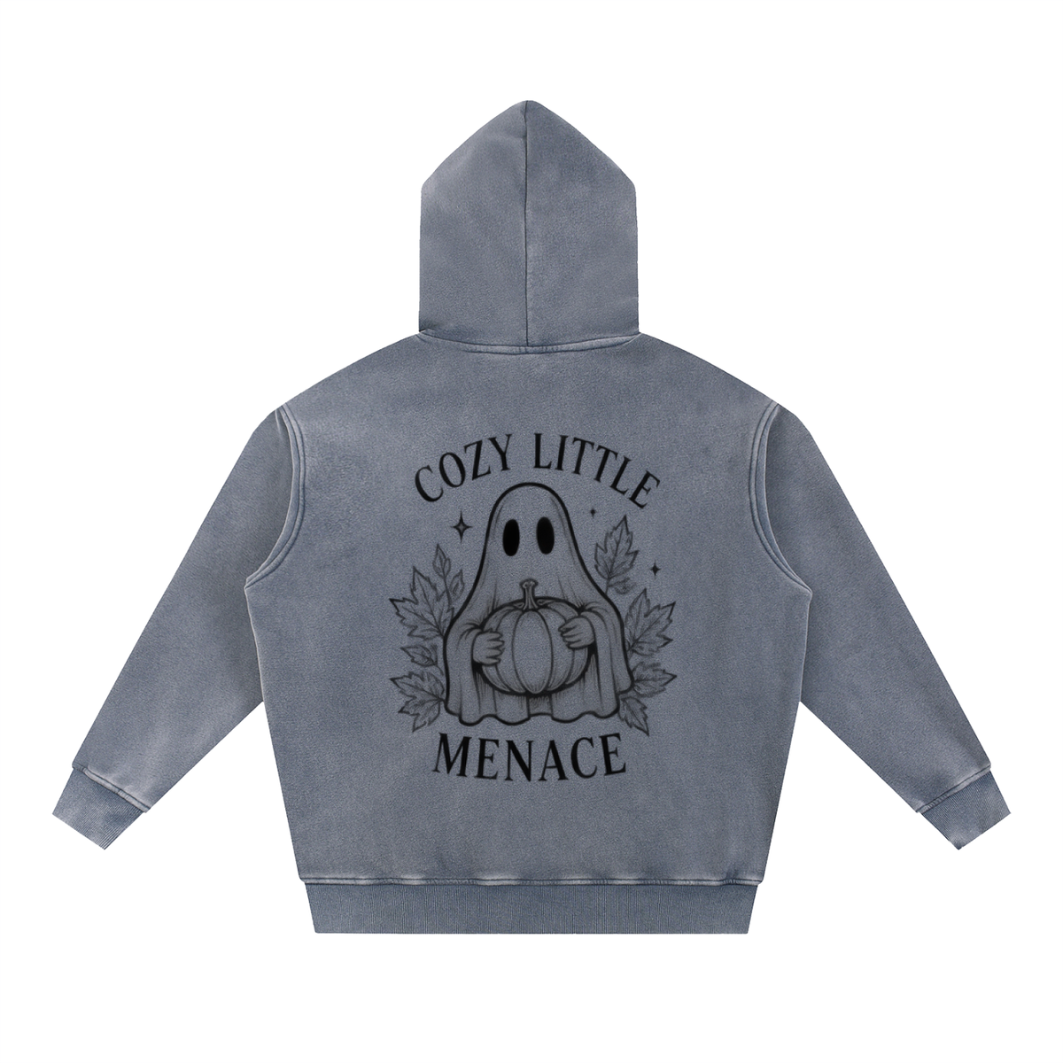 Cozy Little Menace Ghost Snow Wash Oversized Hoodie | Haven After Autumn Collection