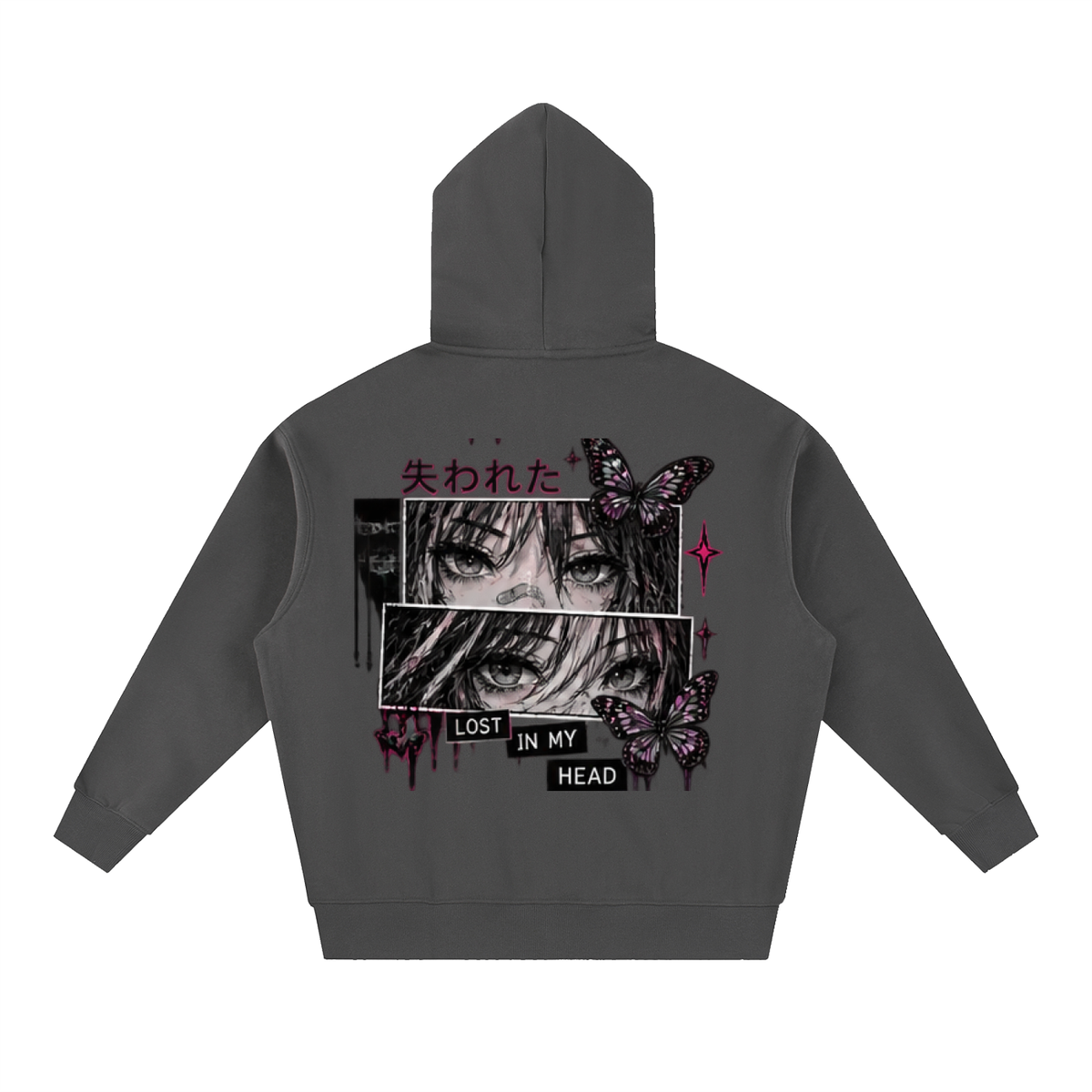 Lost In My Head Manga Oversized Hoodie | Haven x Static Hearts Collab