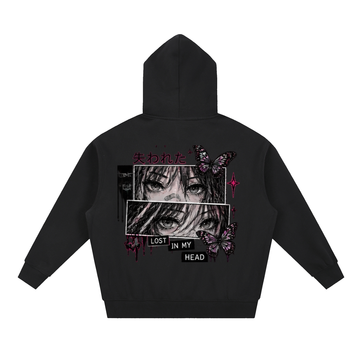 Lost In My Head Manga Oversized Hoodie | Haven x Static Hearts Collab