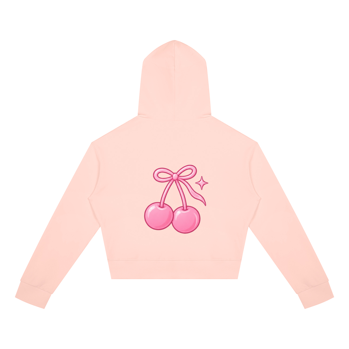 Cherry Club Logo Cropped Zip-Up Hoodie | Haven x Cherry Club Collab