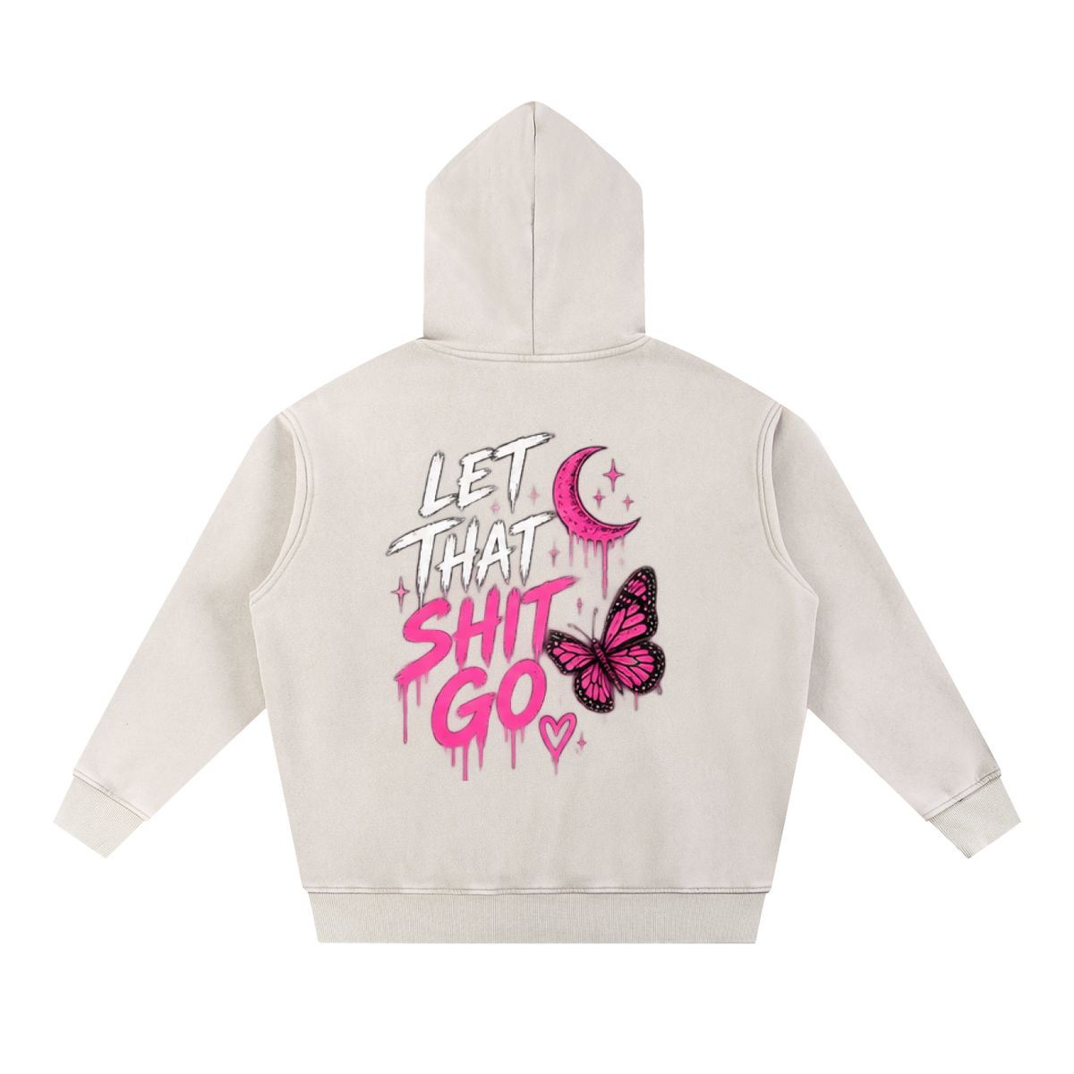 Let That Shit Go Snow Wash Oversized Hoodie | Haven Unfiltered Collection