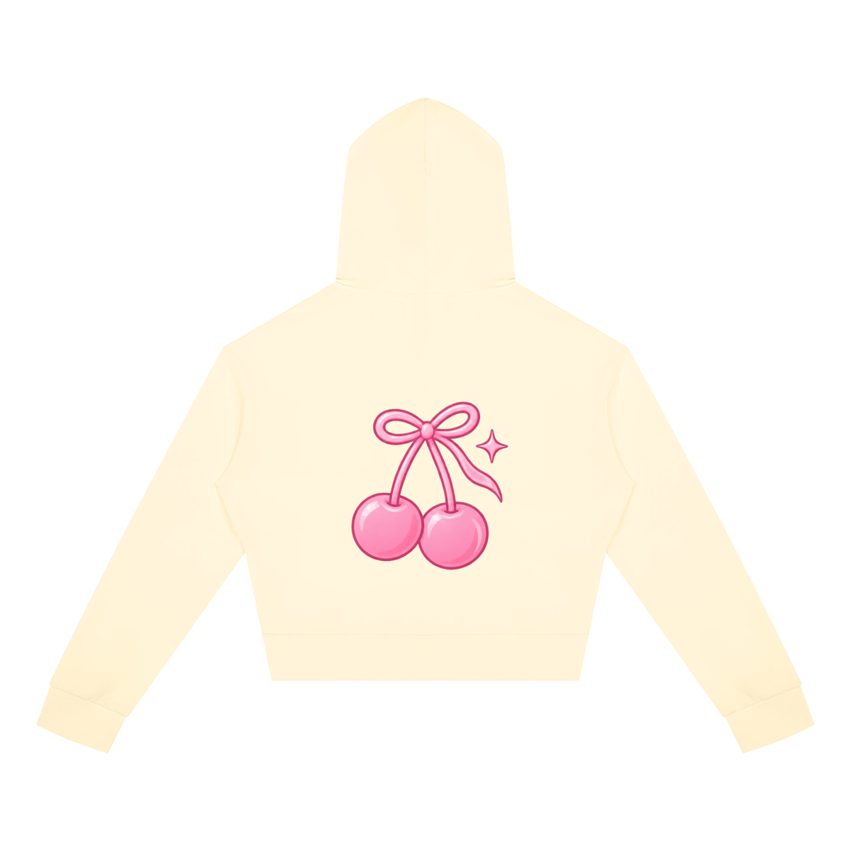 Cherry Club Logo Cropped Zip-Up Hoodie | Haven x Cherry Club Collab