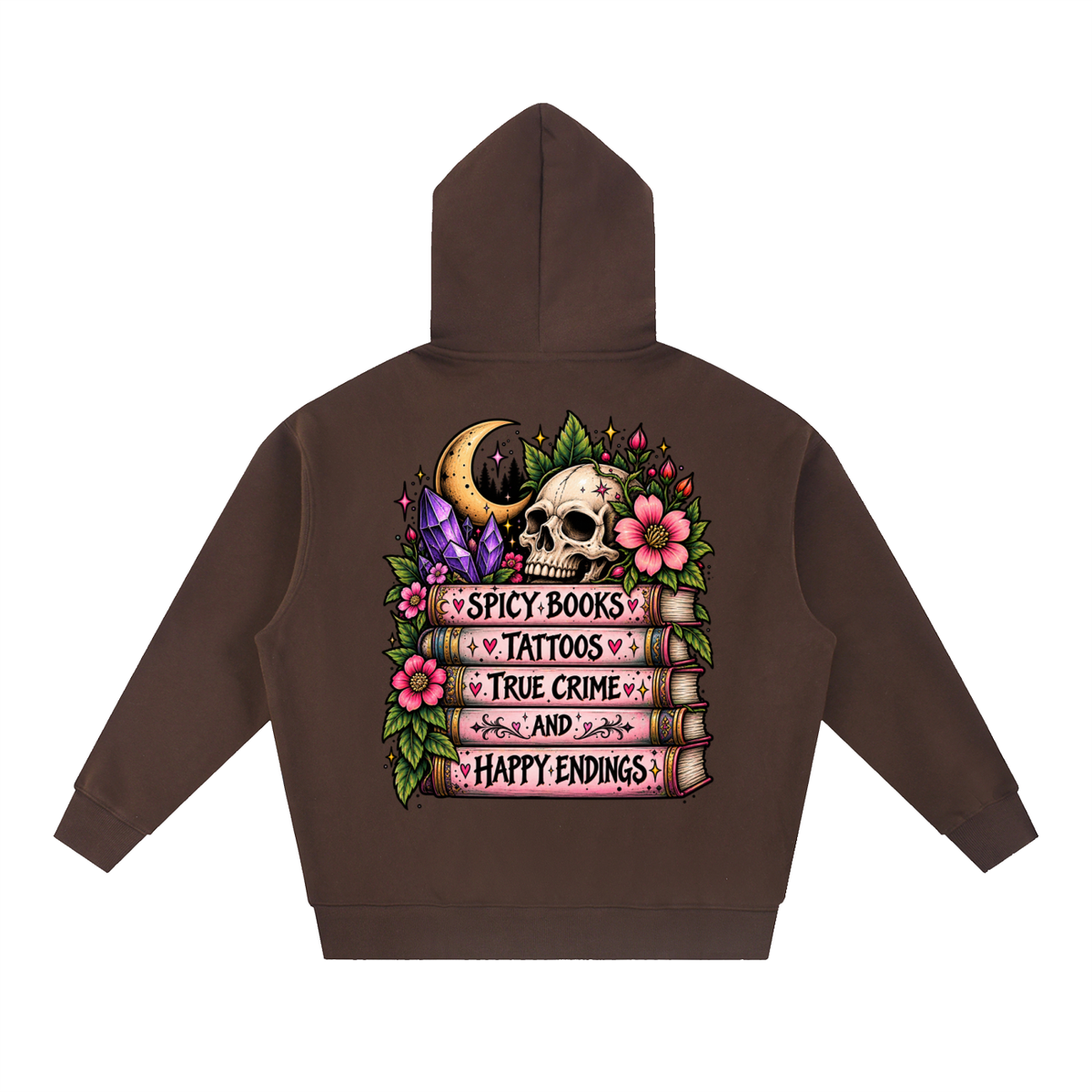 Spicy Books, Tattoos & True Crime Oversized Hoodie