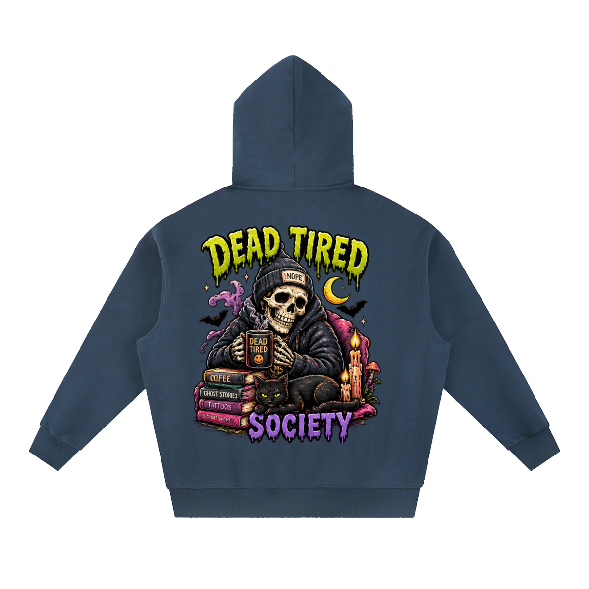 Dead Tired Society Boxy Oversized Hoodie | Haven Halloween Collection