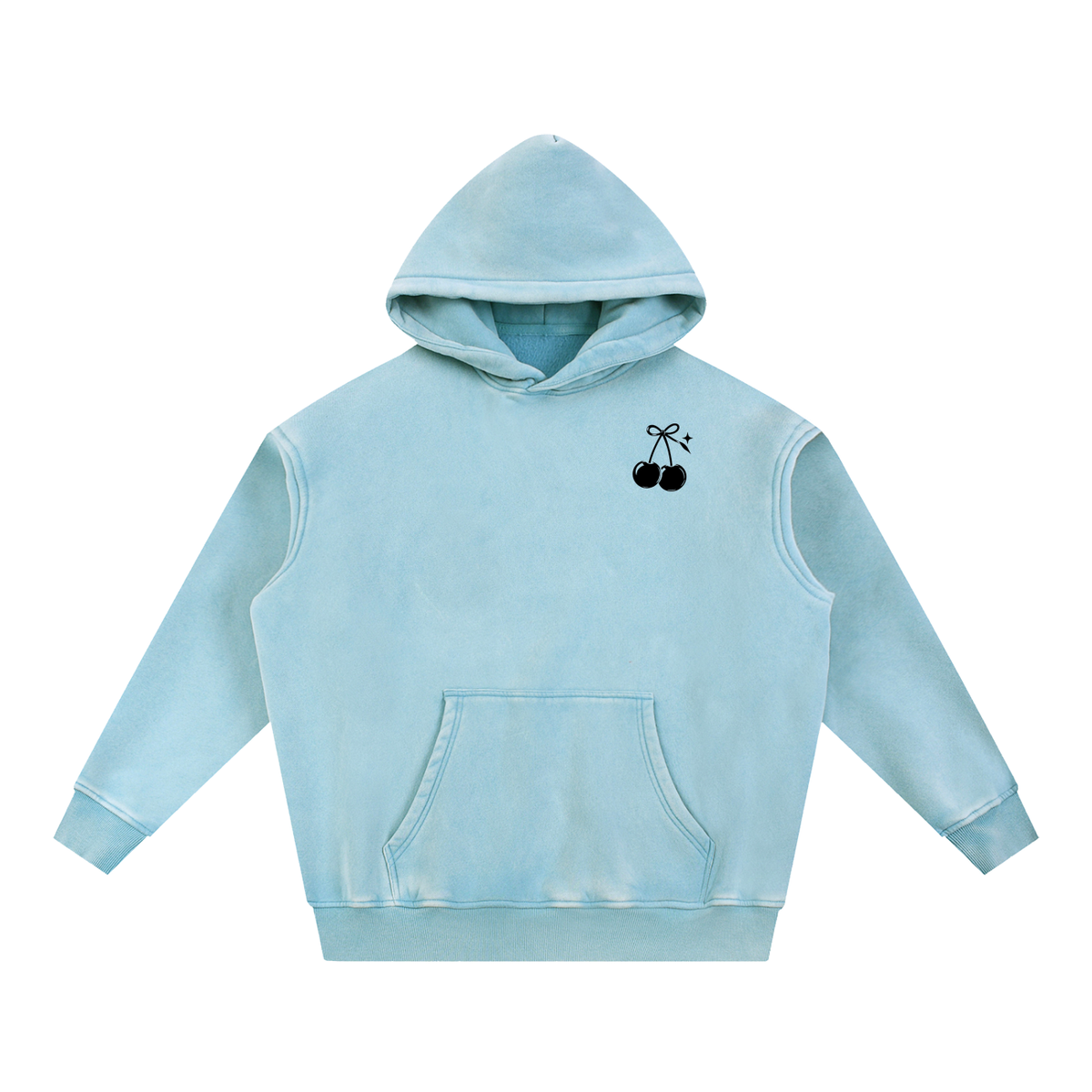 Cherry Club Tonal Logo Snowwash Oversized Hoodie | Haven x Cherry Club Collab