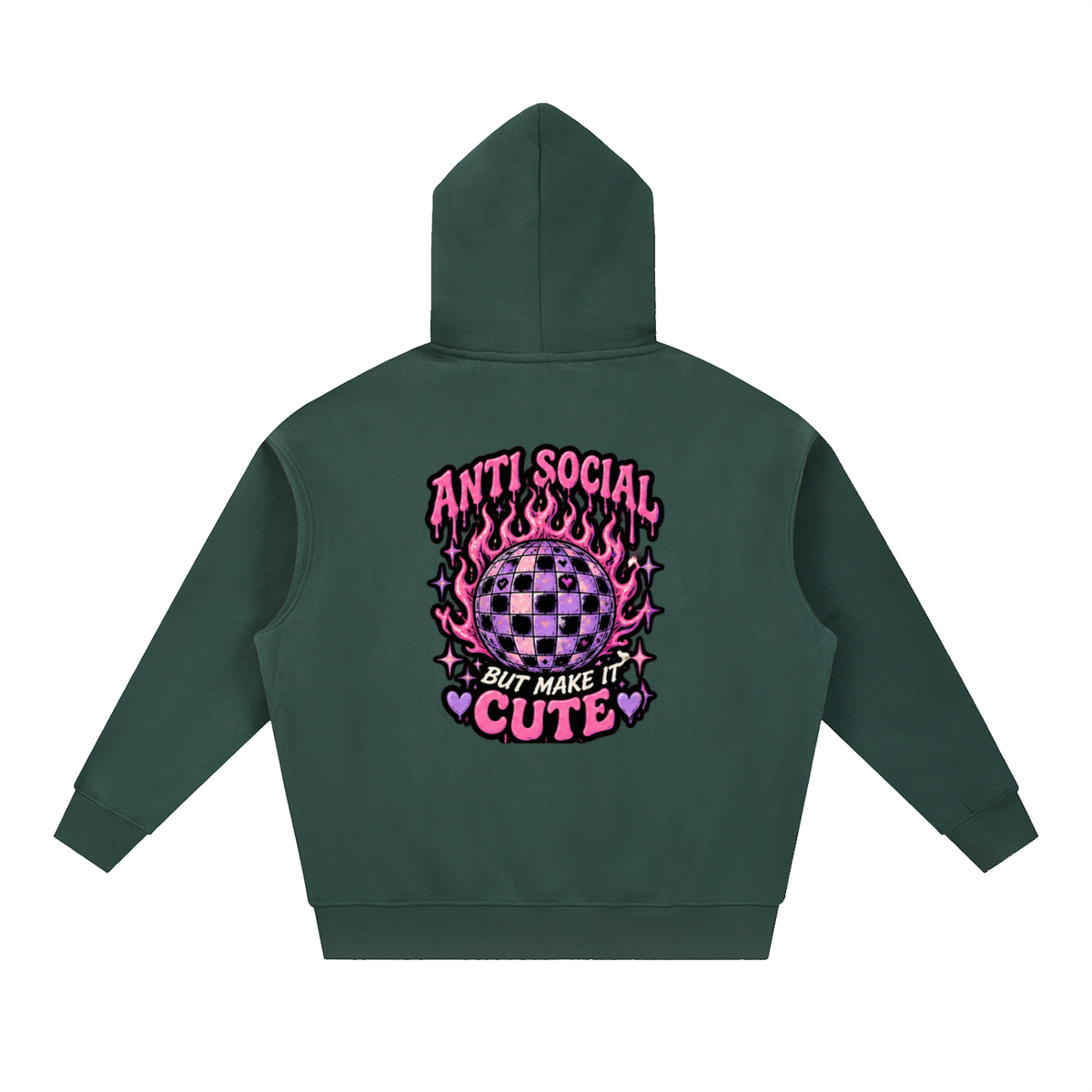 Anti Social But Make It Cute Oversized Hoodie | Haven Unfiltered