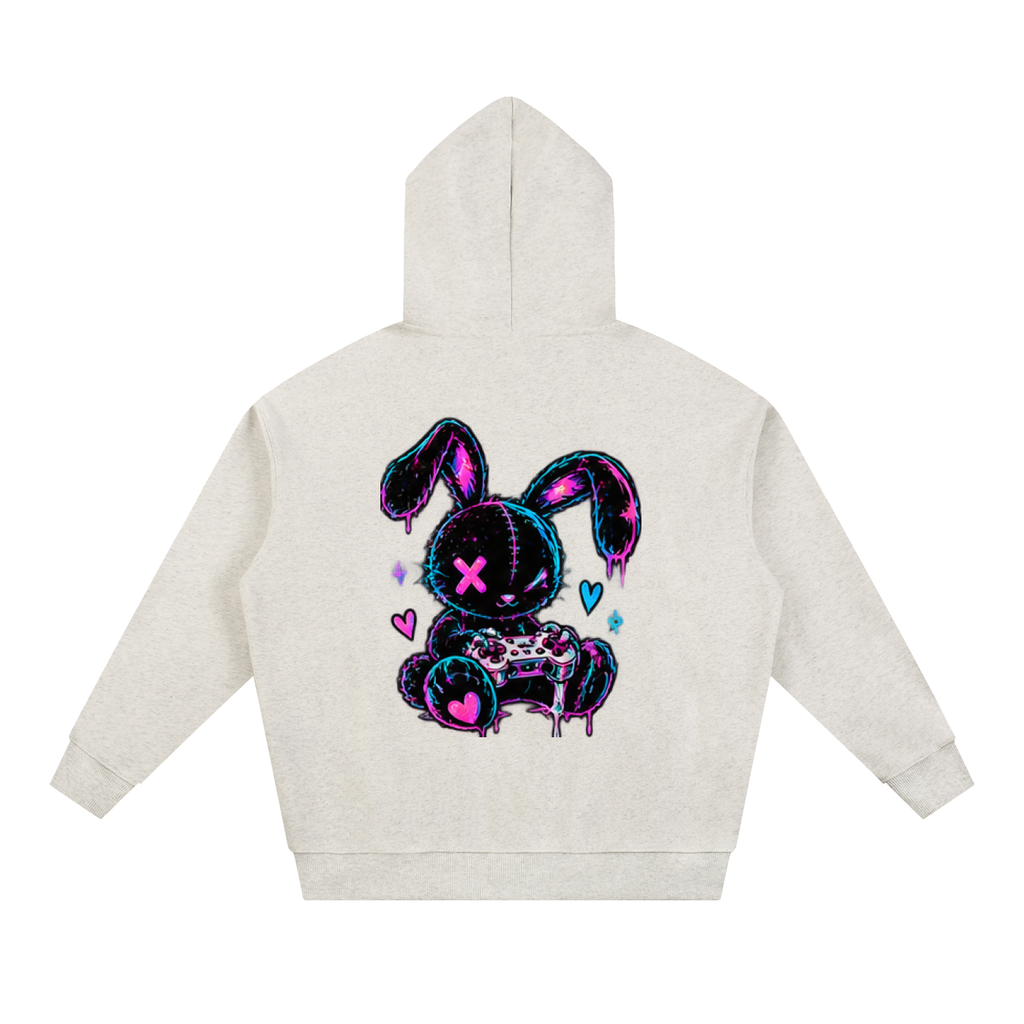 Haven X Pixel Riot – Glitch Bunny Adult Gaming Hoodie