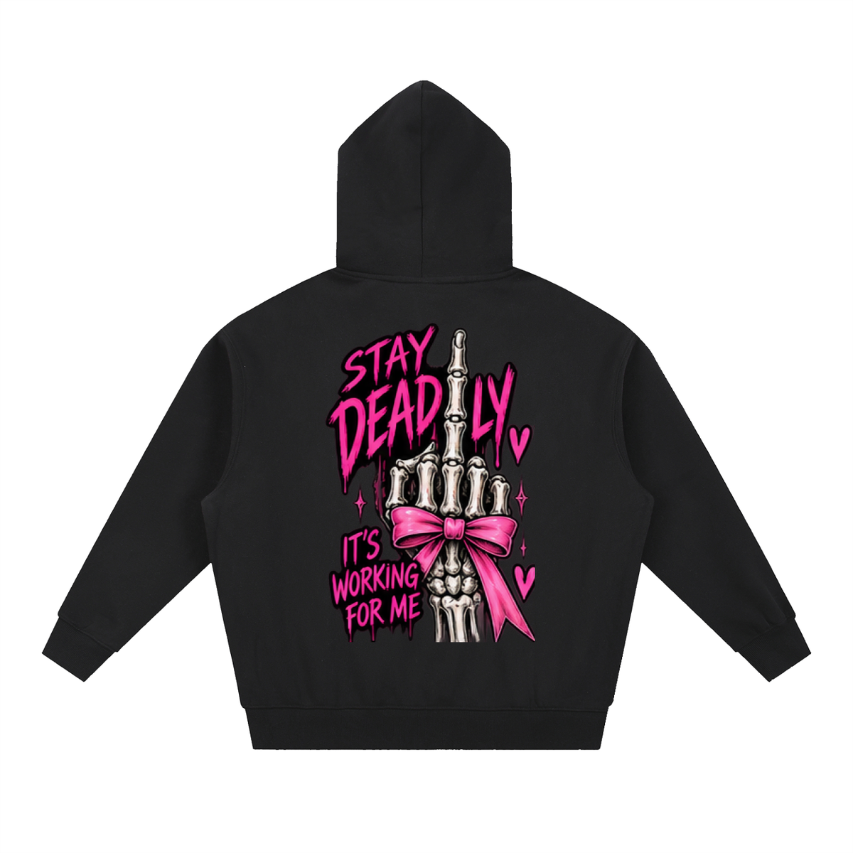 The Stay Deadly Bow Skeleton Hoodie