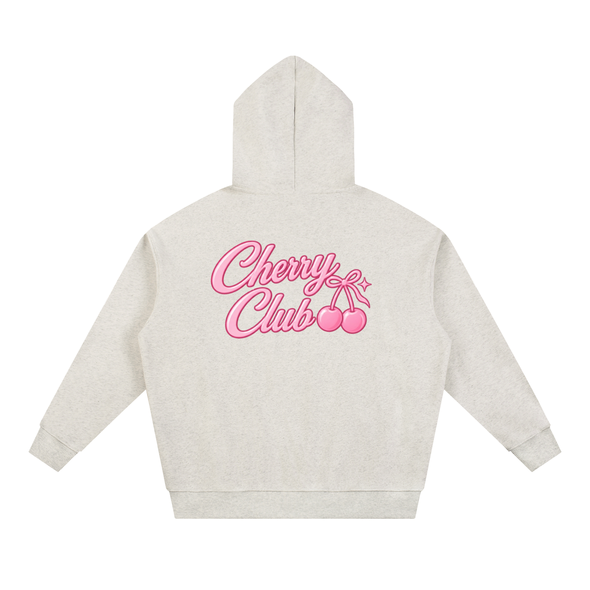 Cherry Club Signature Logo Boxy Heavyweight Hoodie | Haven x Cherry Club Collab