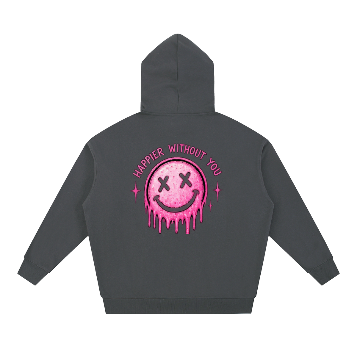Happier Without You Front & Back Oversized Hoodie | Haven Unfiltered
