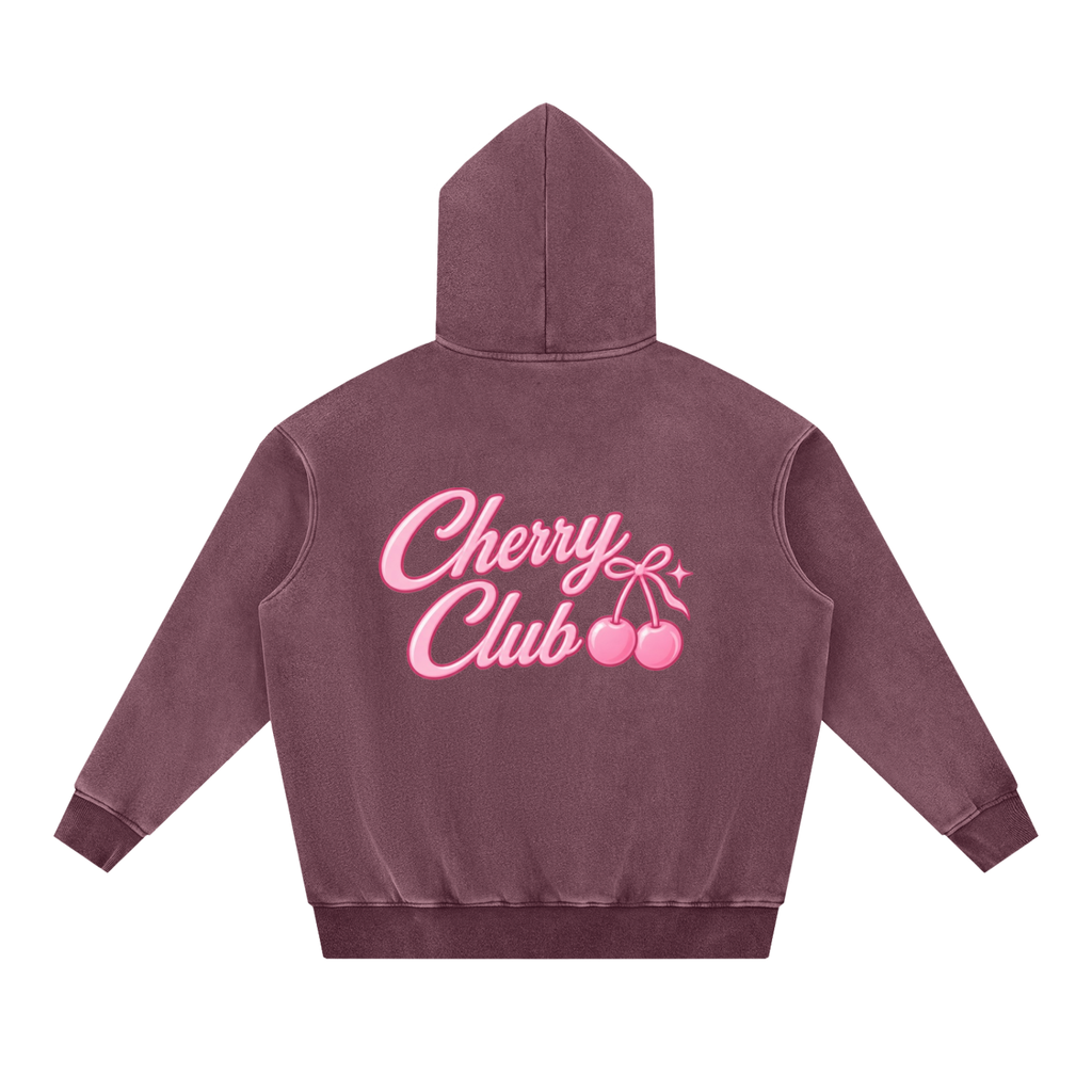 Cherry Club Signature Snowwash Oversized Hoodie | Haven x Cherry Club Collab
