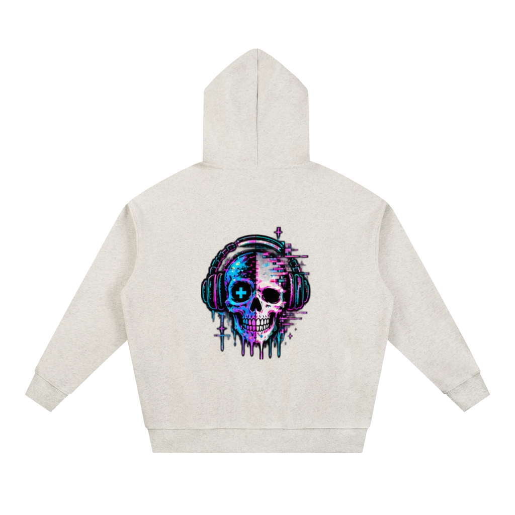 Haven X Pixel Riot – Neon Skull Adult Gaming Hoodie