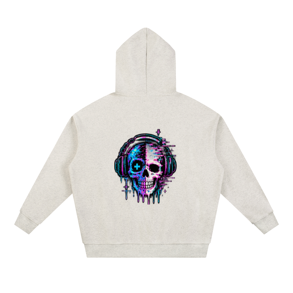 Haven X Pixel Riot – Neon Skull Adult Gaming Hoodie