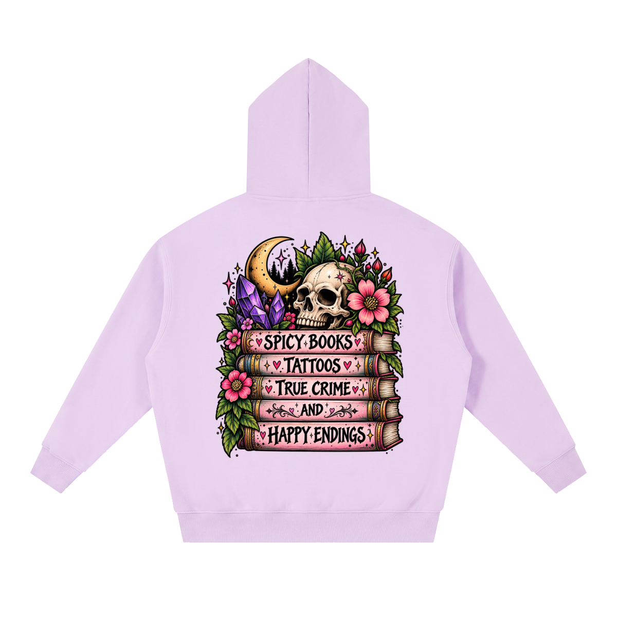 Spicy Books, Tattoos & True Crime Oversized Hoodie