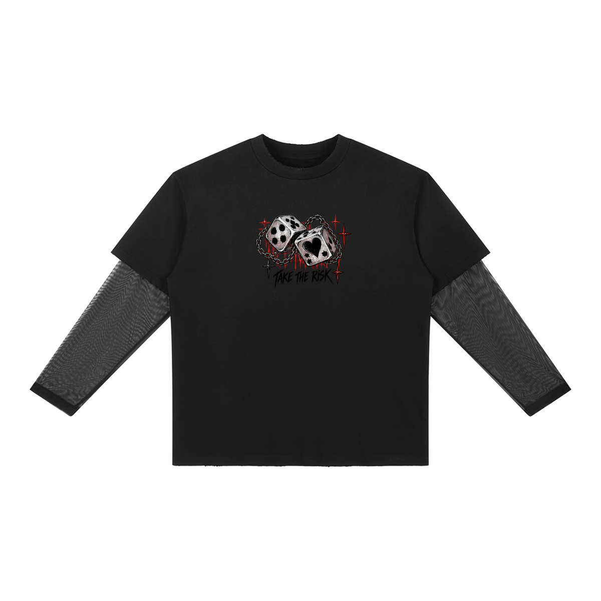 Take the Risk Sunfade Layered T-Shirt | Haven x Static Hearts Collab