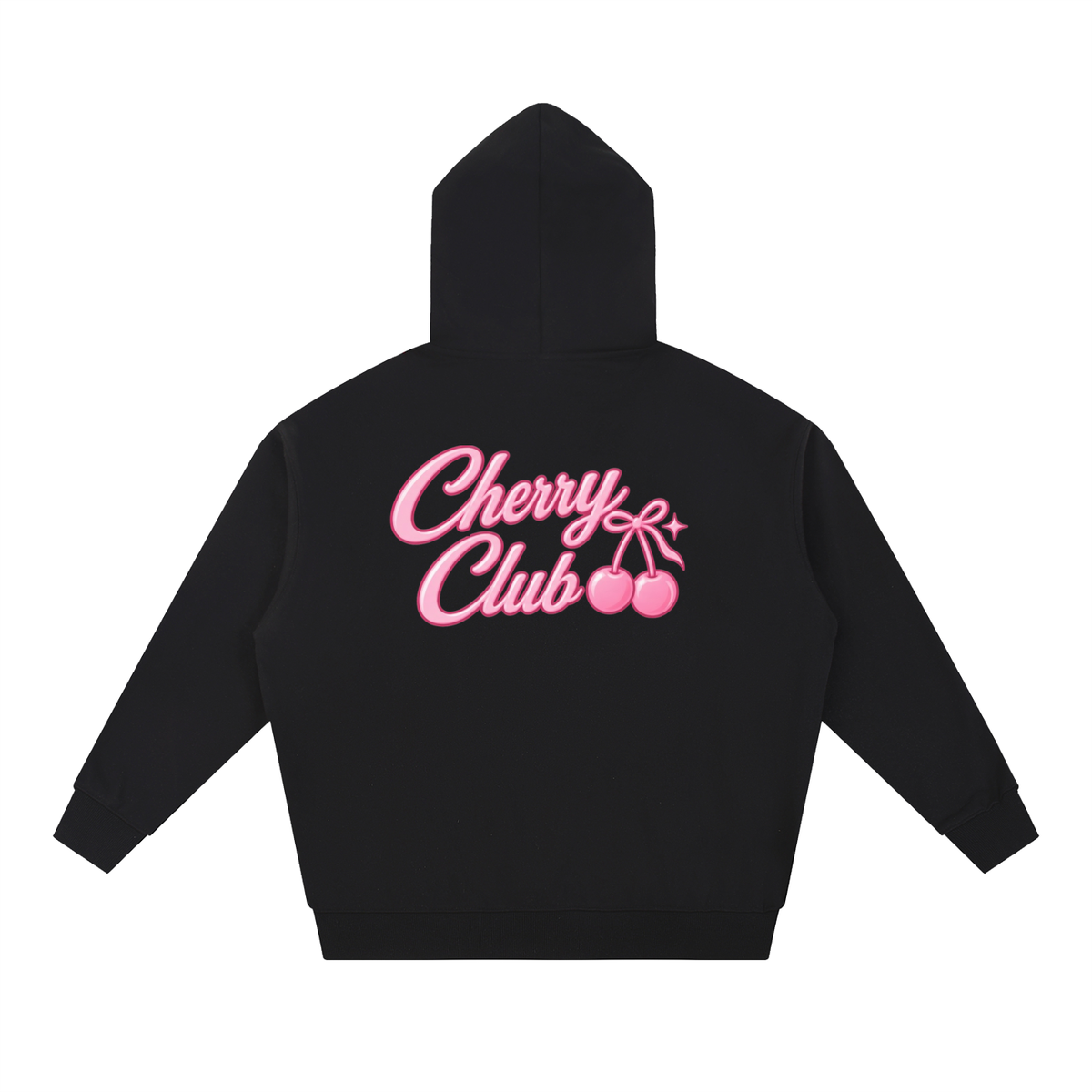 Cherry Club Signature Logo Boxy Heavyweight Hoodie | Haven x Cherry Club Collab