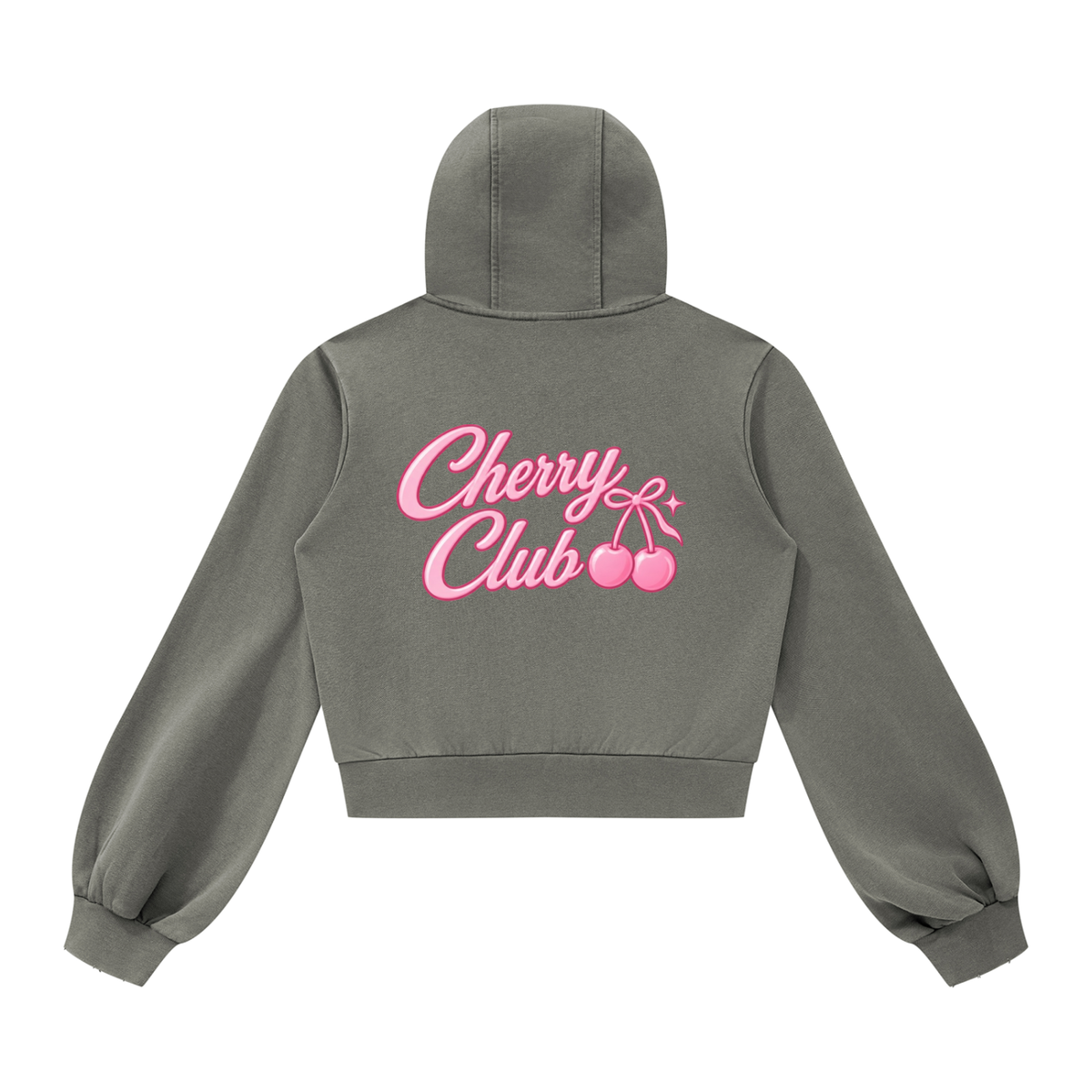 Cherry Club Signature Vintage Wash Zip-Up Hoodie | Haven x Cherry Club Collab
