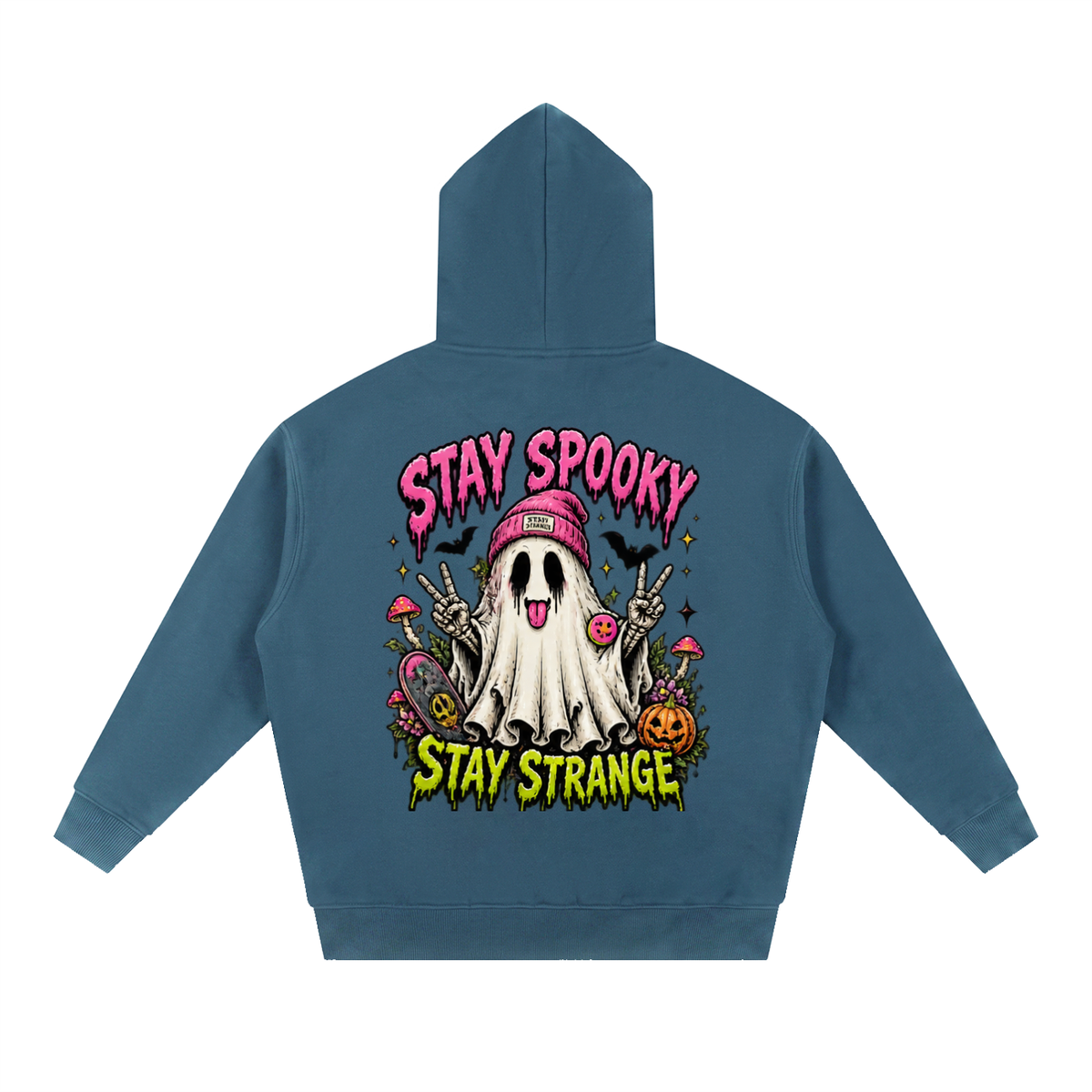 Stay Spooky Stay Strange Ghost Boxy Oversized Hoodie | Haven Halloween Collection