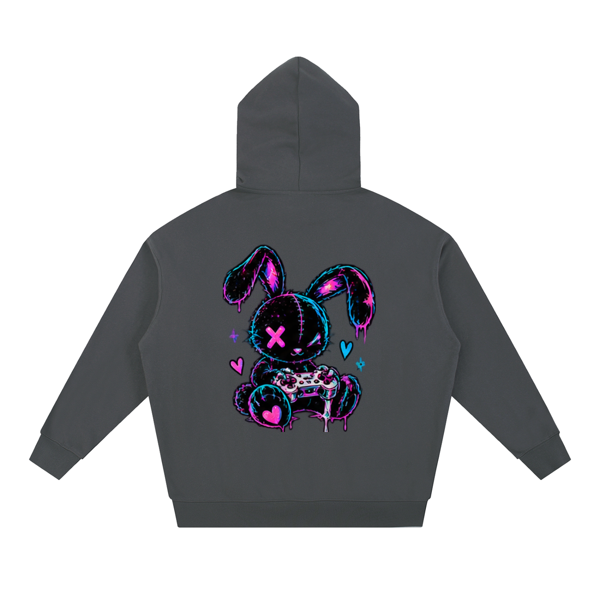 Haven X Pixel Riot – Glitch Bunny Adult Gaming Hoodie